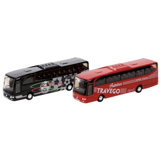 Car ou bus de voyage a rétro friction rouge