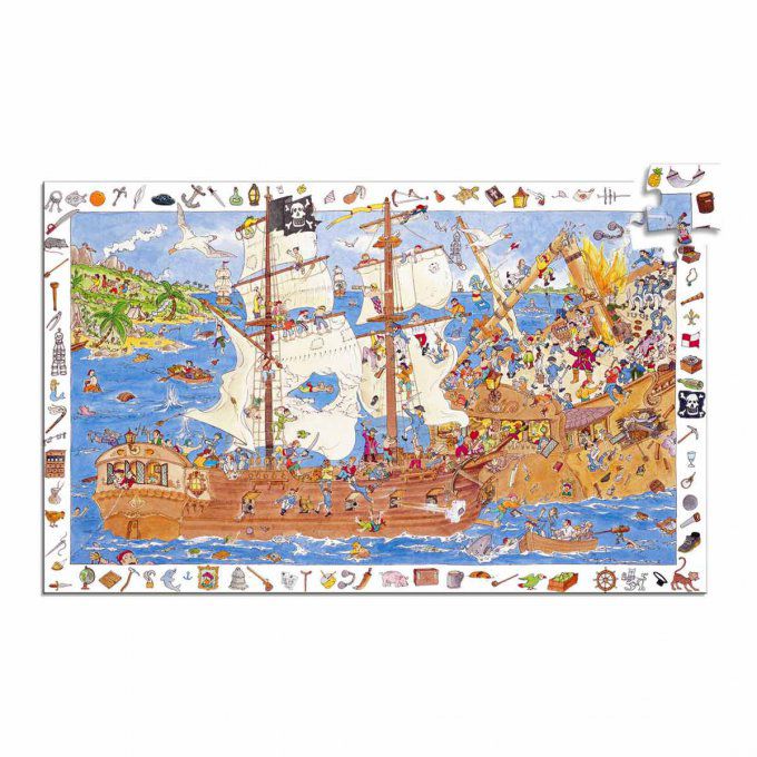 Puzzle d'Observation 100 pièces Pirates
