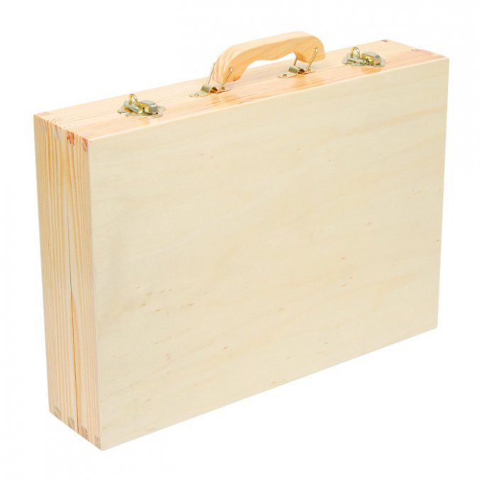 Valise en bois contenat 30 vrais outils en fer et en bois