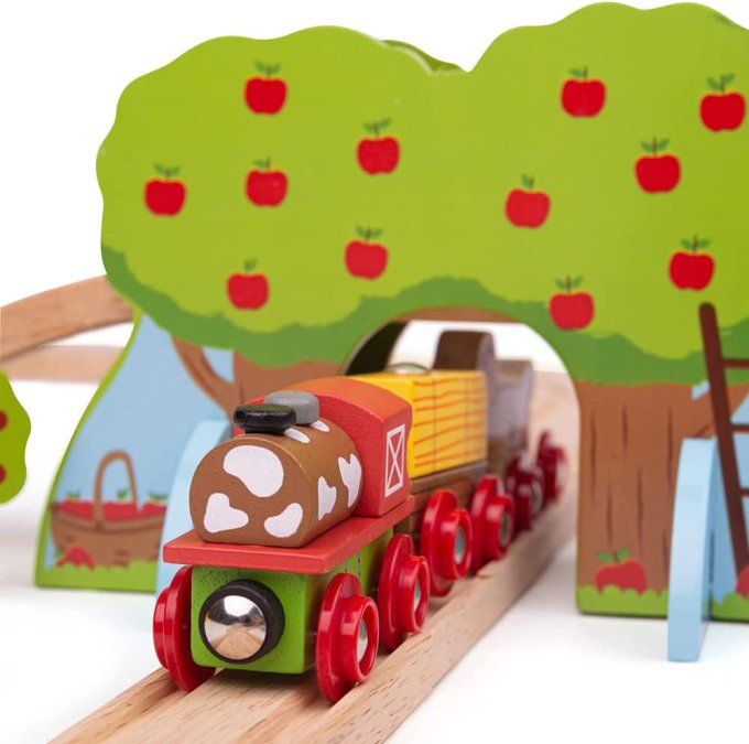 Circuit de train ferme en bois