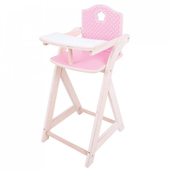 Chaise haute en bois