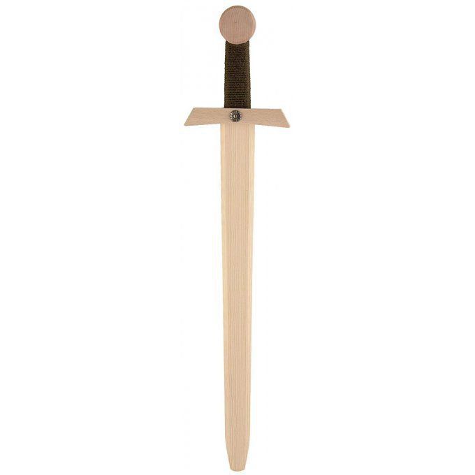 Épée Excalibur en bois naturel avec son Fourreau 