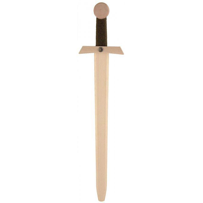 Épée Excalibur en bois naturel avec son Fourreau