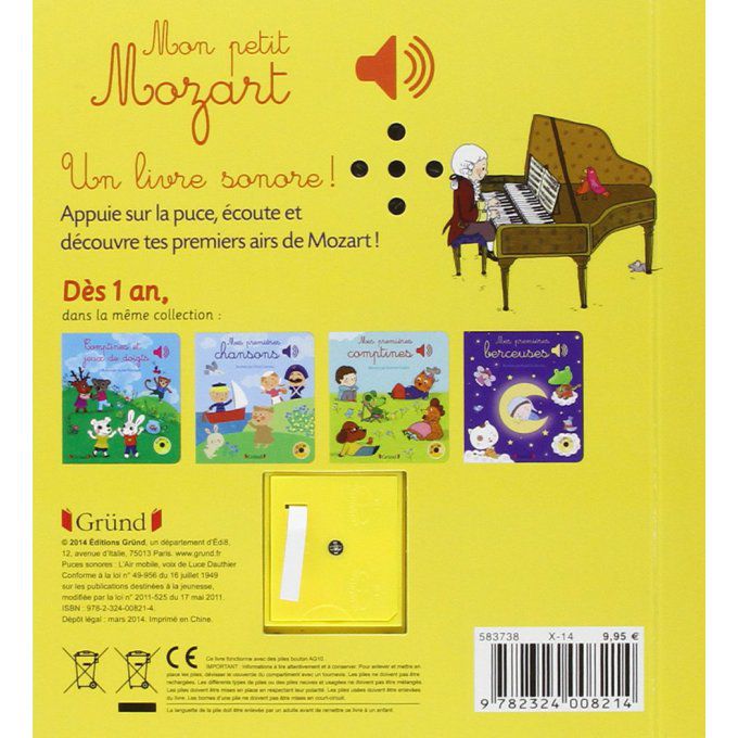 Livre Musical Mon Petit Mozart