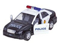 Mercedes Police Noire Sonore à Rétro-friction en fer solide