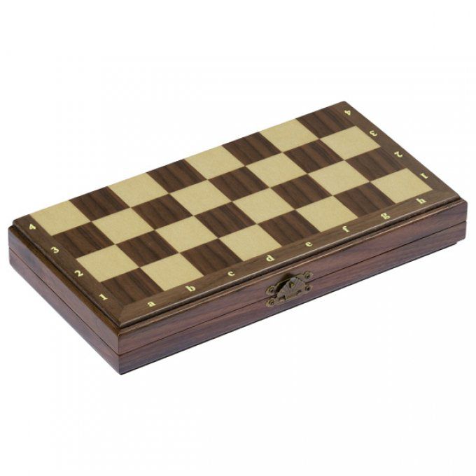 Échecs avec Pions Magnétiques dans coffret Marqueterie en bois 