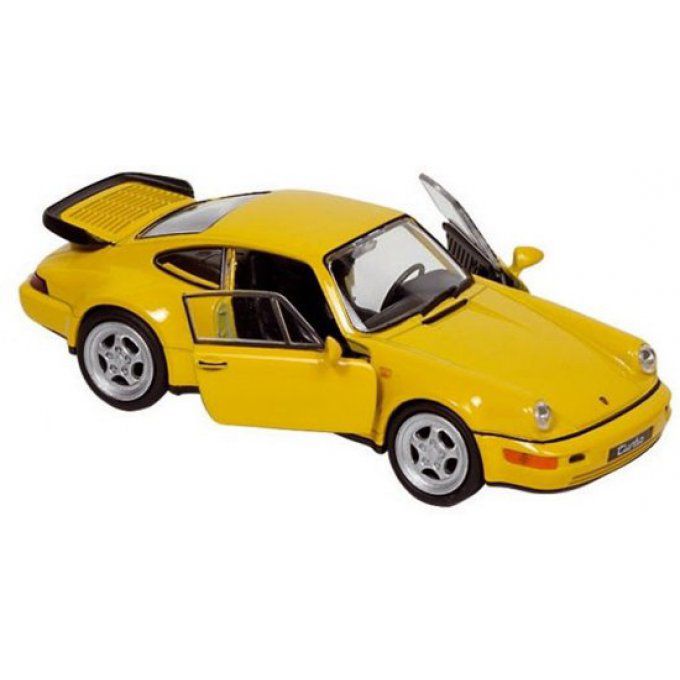 Porsche 964 Turbo Jaune à Rétro-friction en fer solide