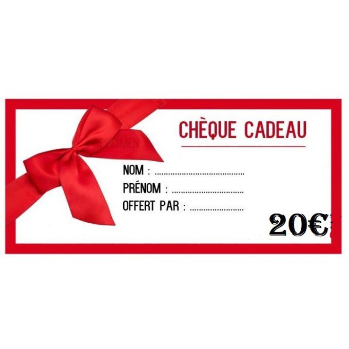 Carte Cadeau d'une valeur de 20€