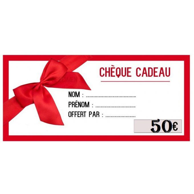 Carte Cadeau d'une valeur de 50€