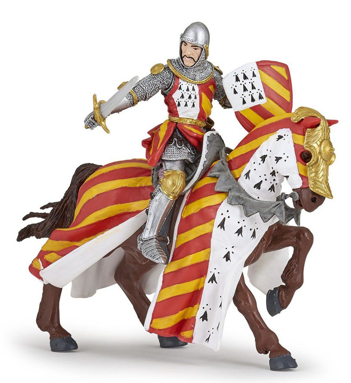 Chevalier au tournoi avec son cheval