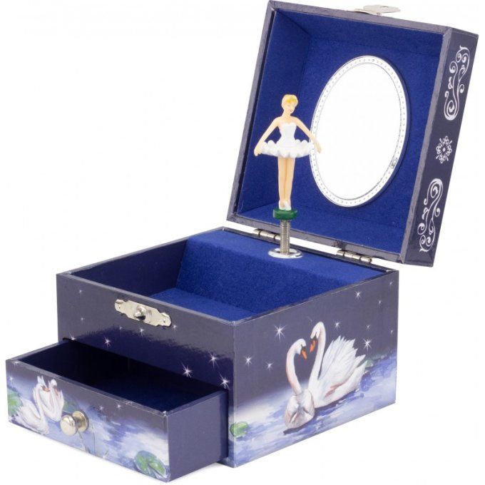 rainbowin Boîte À Bijoux Musicale De Ballet Coffret Bijoux blanc Pour  Enfant，Boîte musicale