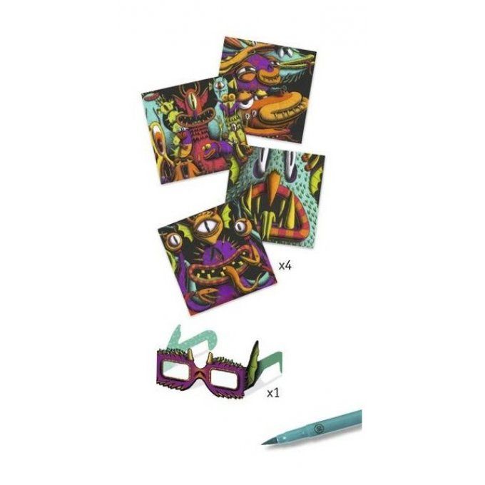 Coffret coloriage 3D funny freaks