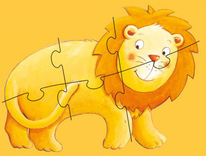 6 Puzzle géants animaux 4, 6, et 9 pièces,  hauteur 1m30.