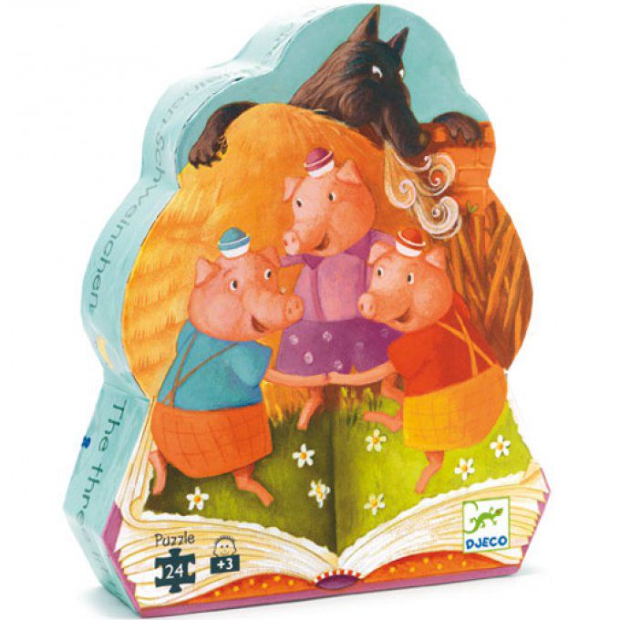 Puzzle 24 pièces Les 3 petits cochons