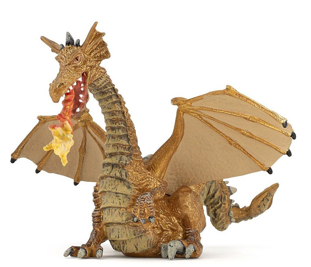 Dragon Ailé or avec Flamme