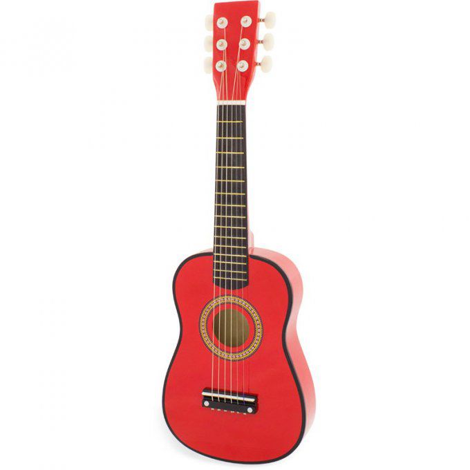 Guitare rouge 6 cordes