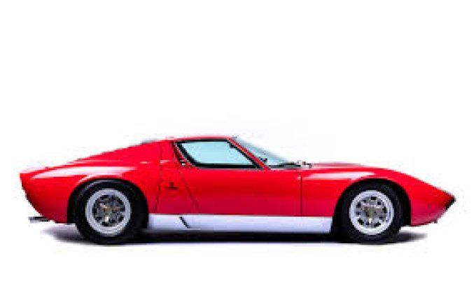 Lamborghini Miura P400 SV (1971), en métal à rétrofriction