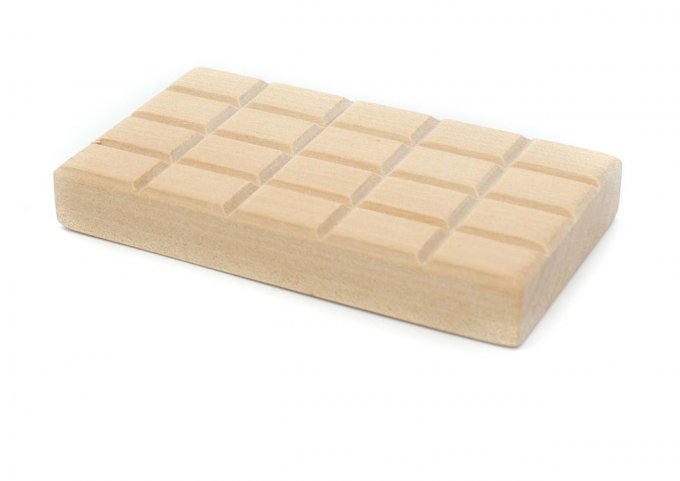 Tablette de Chocolat Blanc en bois 