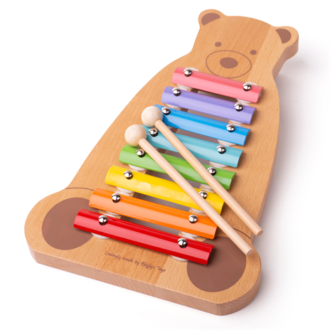 Xylophone musical ours en bois