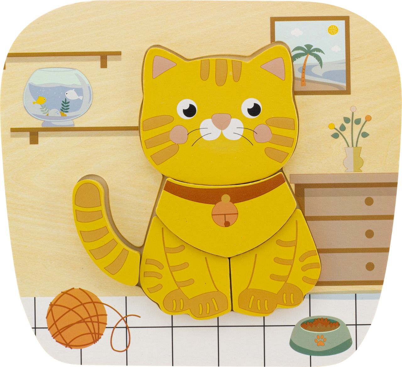 puzzle chat en bois - Augrenierdepinocchio