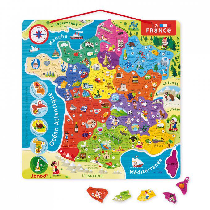 Puzzle Magnétique Carte de France avec les régions