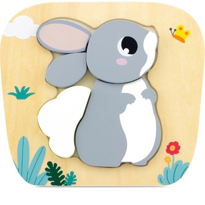 Puzzle Lapin en bois