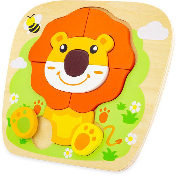 PUZZLE LION en bois 10 Pièces