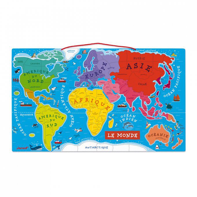 Puzzle Magnétique Carte du Monde 