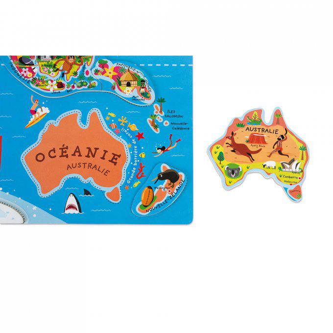 Puzzle Magnétique Carte du Monde 