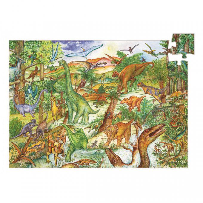 Puzzle d'Observation 100 pièces avec Livret Les Dinosaures