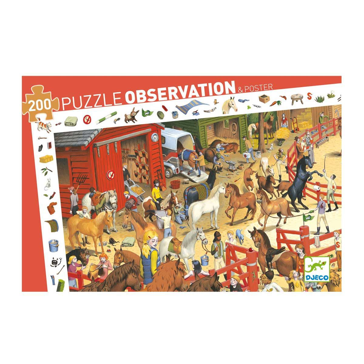 Puzzle d'Observation 200 pièces Equitation