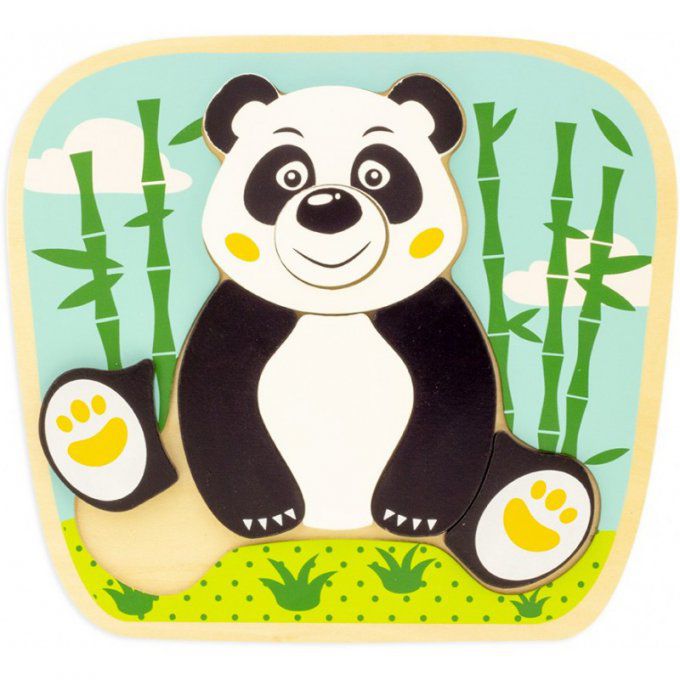 Puzzle Panda en bois 8 pièces 