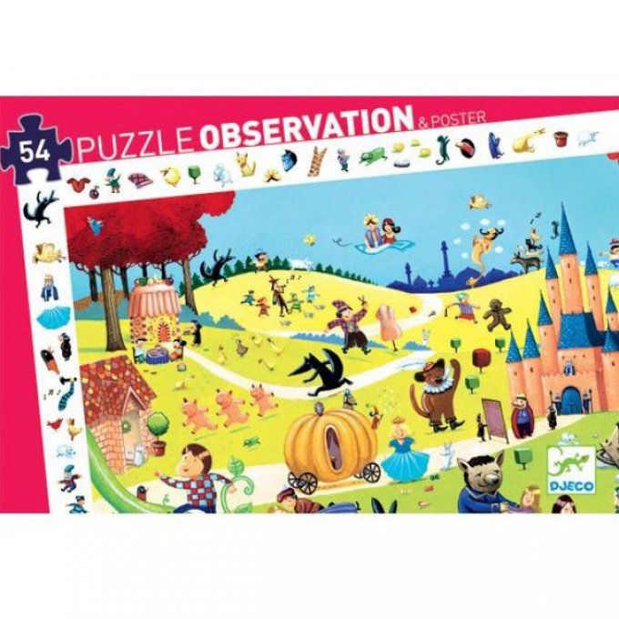 Puzzle d'Observation 54 pièces Les Contes