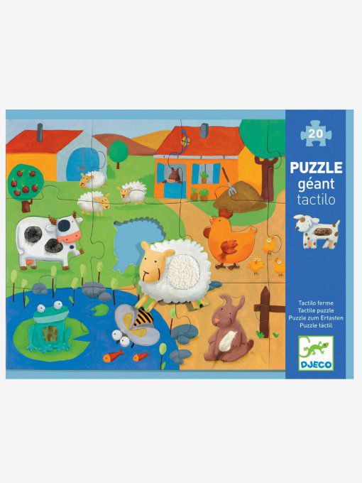 Puzzle Géant Tactile Ferme 20 pièces