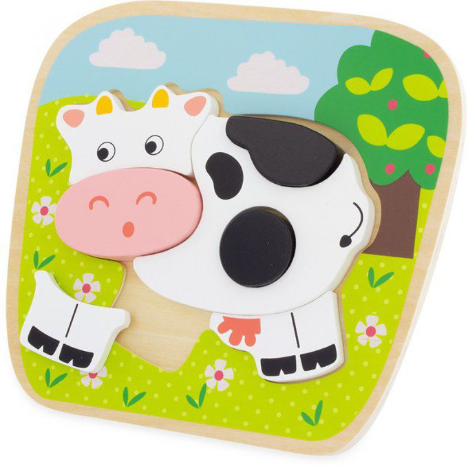 Puzzle Vache en bois 7 pièces