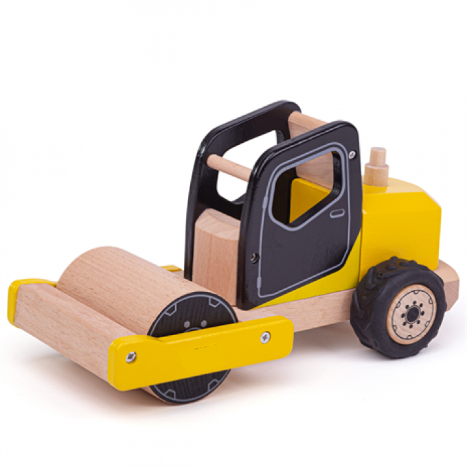 Rouleau compresseur en bois