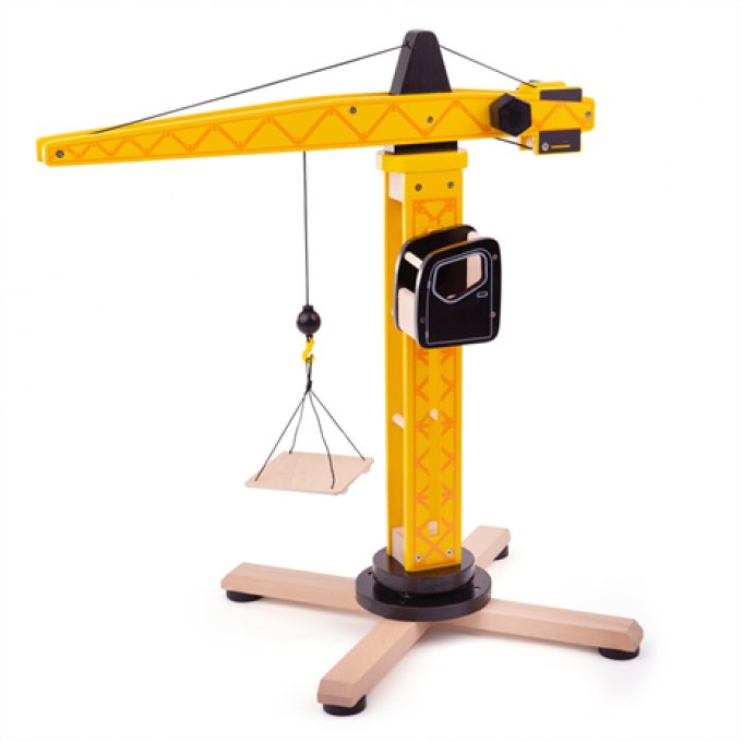 Grue en bois grand modèle solide