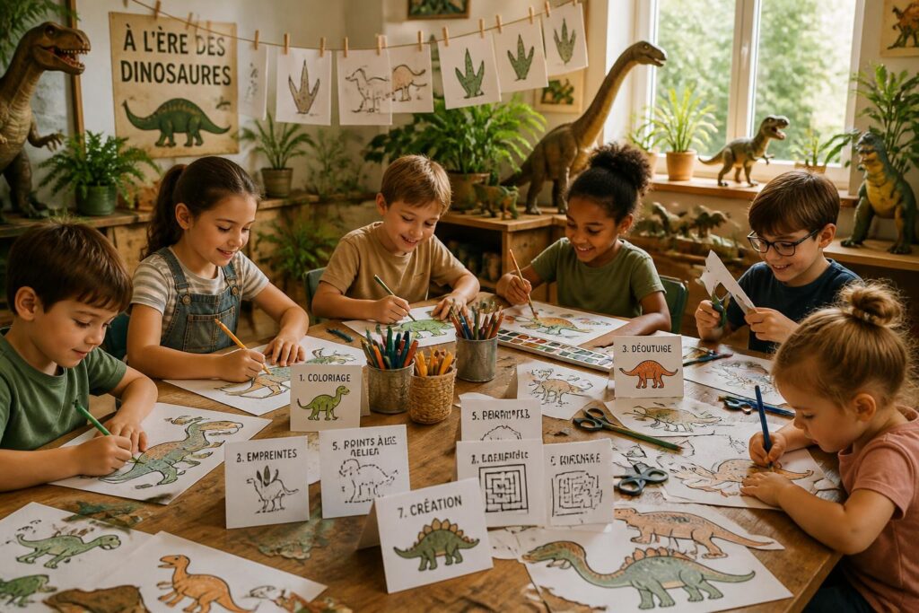 découvrez 7 idées ludiques de coloriage dinosaure pour divertir vos enfants sans écran, stimuler leur créativité et passer des moments amusants en famille.