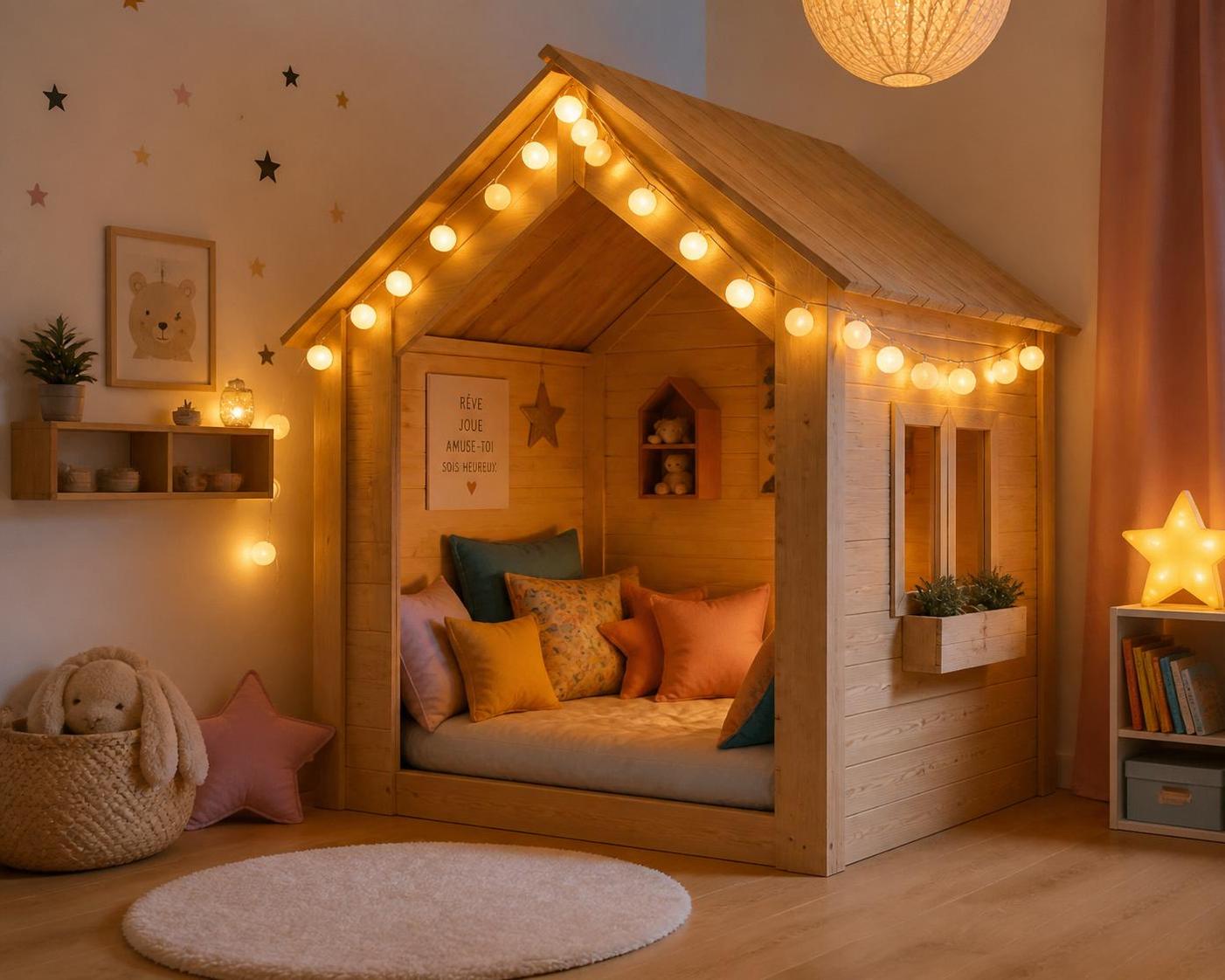 découvrez comment créer une cabane dans la chambre de votre enfant avec nos idées simples et créatives pour aménager un coin jeu magique et accueillant.