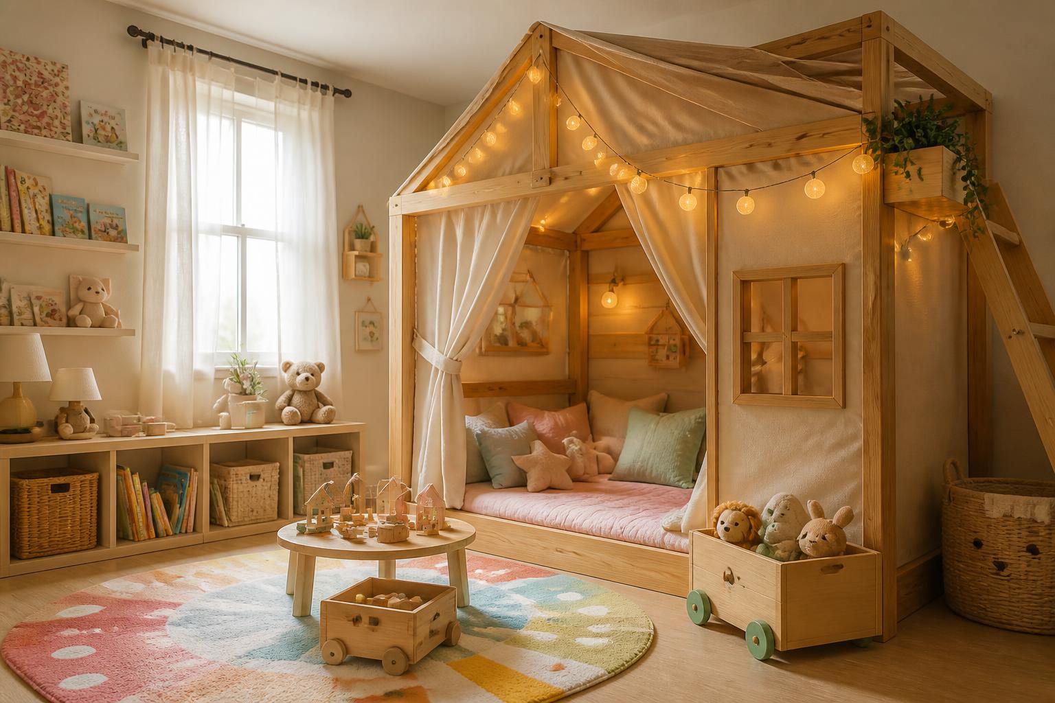 découvrez comment créer une cabane dans la chambre de votre enfant avec nos idées simples et créatives pour un coin jeu magique et plein d'imagination.