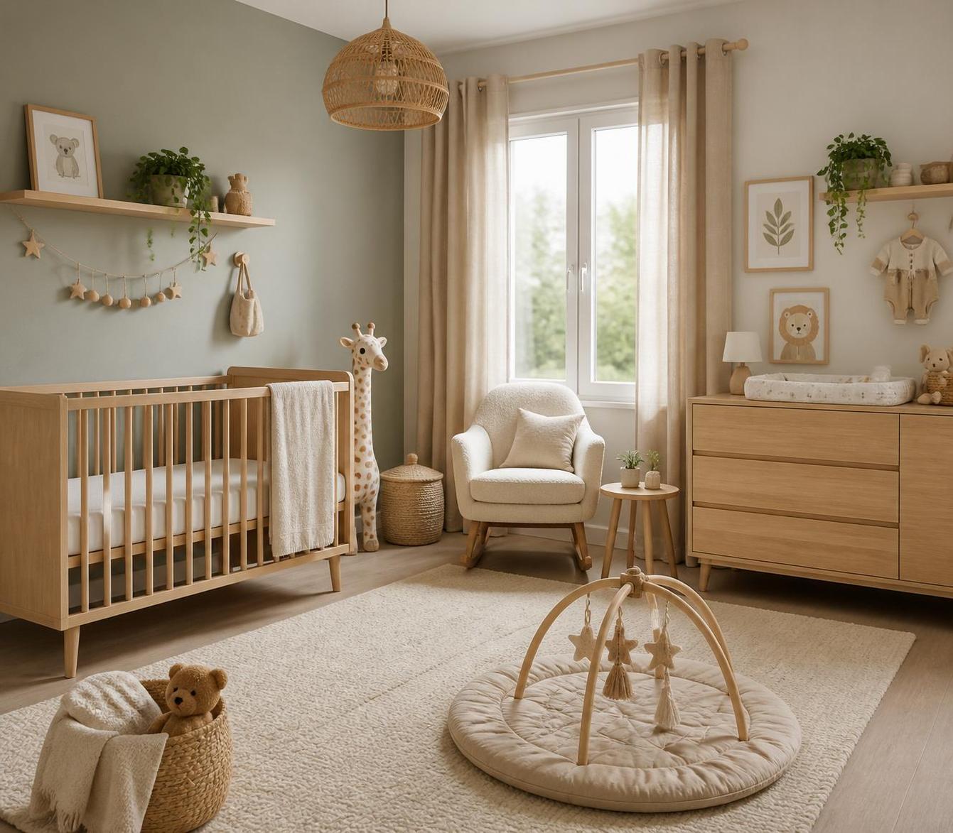 découvrez des idées originales pour décorer une chambre bébé mixte avec un univers doux et neutre, alliant confort et élégance pour un espace apaisant.