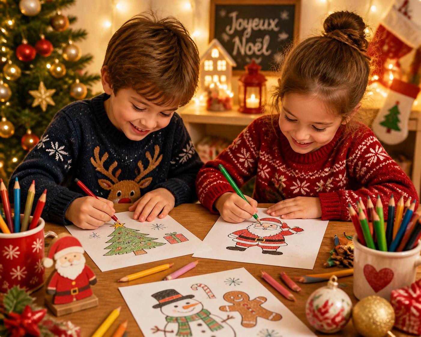 découvrez 5 idées créatives de dessins de noël pour divertir et occuper les enfants en attendant l'arrivée du père noël. activités ludiques et festives garanties !