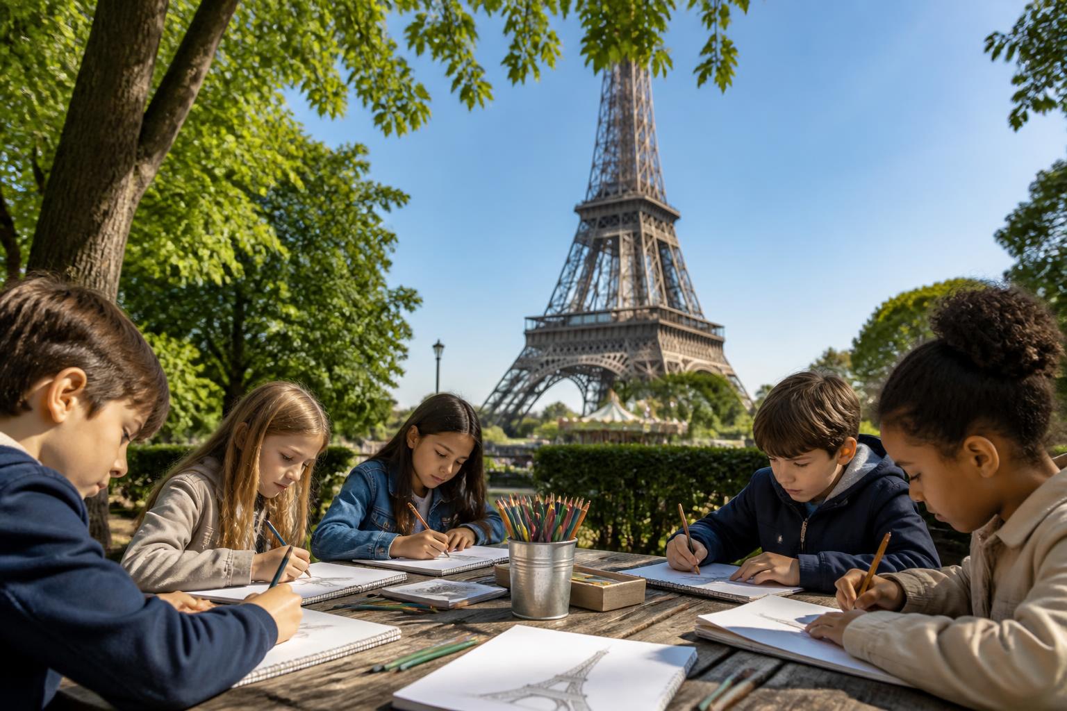 découvrez des astuces simples pour apprendre aux enfants à dessiner la tour eiffel, un croquis iconique facile et ludique.