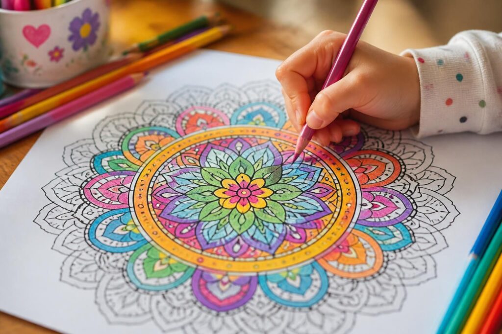 découvrez le coloriage mandala, une activité ludique et créative qui aide les enfants à se détendre et à apaiser leur esprit tout en développant leur concentration.