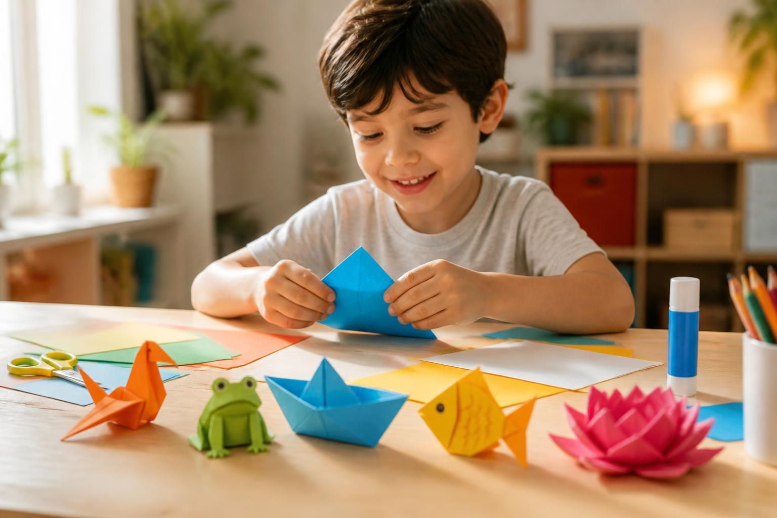 découvrez 5 modèles d'origami faciles et ludiques pour enfants, parfaits pour stimuler la créativité et le développement manuel des petits tout en s'amusant.