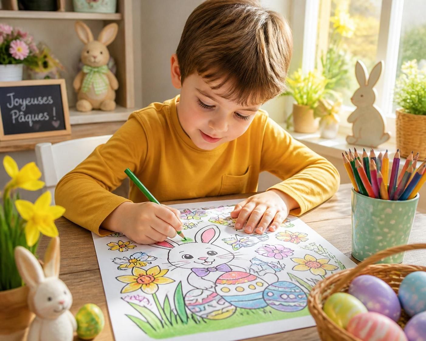 découvrez des idées créatives de coloriage de pâques pour occuper vos enfants pendant les vacances, alliant amusement et éveil artistique.