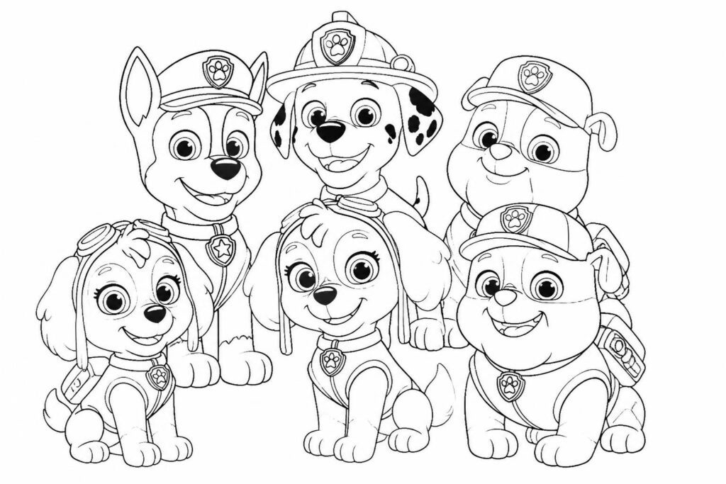 découvrez un dessin pat patrouille facile à imprimer et à colorier, parfait pour les enfants qui aiment s'amuser et développer leur créativité.