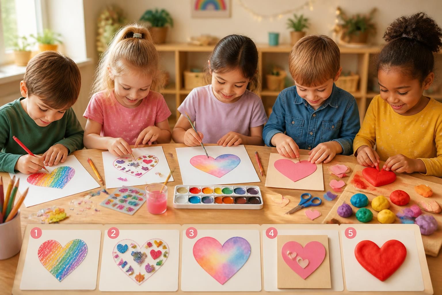 découvrez 5 idées simples de dessins de cœur pour créer des cadeaux personnalisés et touchants destinés aux enfants.