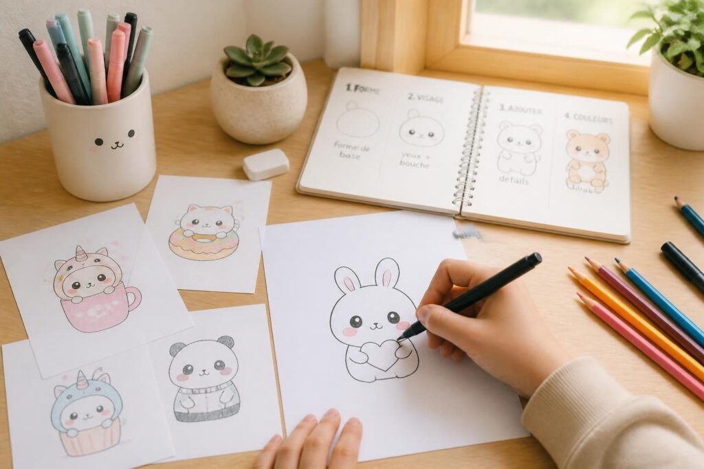 découvrez des astuces simples et rapides pour créer des dessins kawaii faciles et des personnages adorables, même pour les débutants.