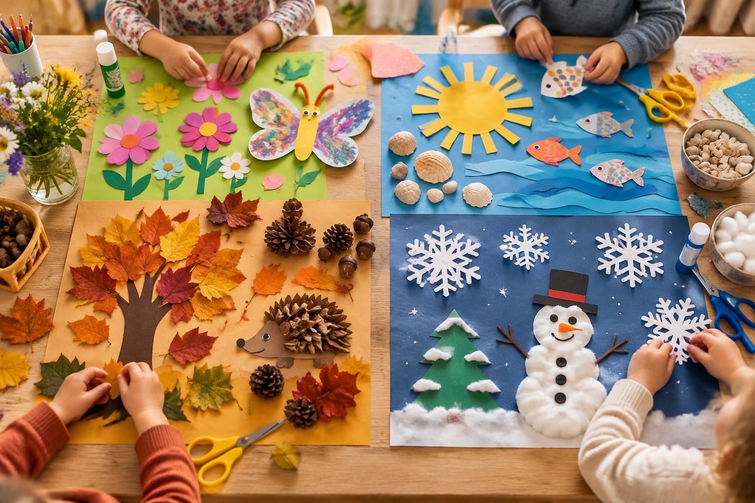 découvrez des activités manuelles faciles et créatives pour les enfants de maternelle, avec des idées adaptées à chaque saison.